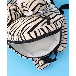 Babyhug Tiger Applique Fashion Backpack - Grey