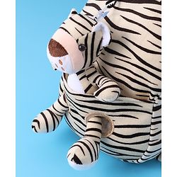 Babyhug Tiger Applique Fashion Backpack - Grey