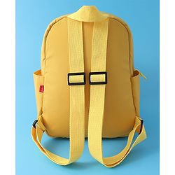 Babyhug Teddy Bear Applique Fashion Backpack - Yellow