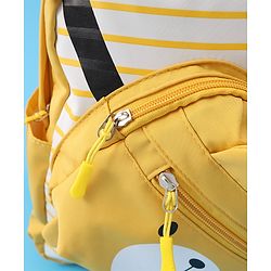 Babyhug Teddy Bear Applique Fashion Backpack - Yellow
