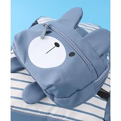 Babyhug Teddy Bear Applique Fashion Backpack - Blue
