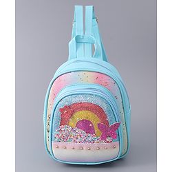 Babyhug Rainbow Detailed Fashion Backpack Free Size - Blue