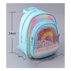 Babyhug Rainbow Detailed Fashion Backpack Free Size - Blue