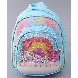 Babyhug Rainbow Detailed Fashion Backpack Free Size - Blue