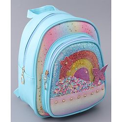 Babyhug Rainbow Detailed Fashion Backpack Free Size - Blue