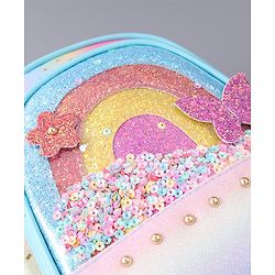 Babyhug Rainbow Detailed Fashion Backpack Free Size - Blue