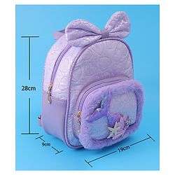 Babyhug Bow Fashion Backpacks Free Size - Purple