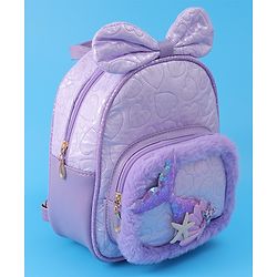 Babyhug Bow Fashion Backpacks Free Size - Purple