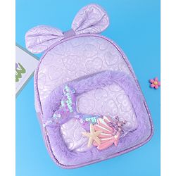 Babyhug Bow Fashion Backpacks Free Size - Purple