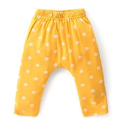 Babyhug Interlock Cotton Knit Full Length Diaper Leggings with Floral & Polka Dots Print Pack of 3 - Multicolour
