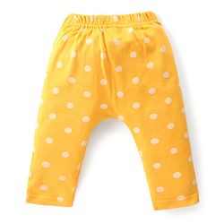 Babyhug Interlock Cotton Knit Full Length Diaper Leggings with Floral & Polka Dots Print Pack of 3 - Multicolour