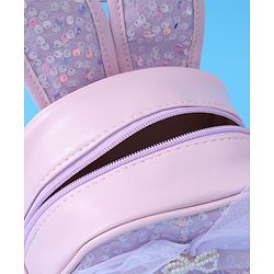 Babyhug Bow Applique  Fashion Backpack with Sequin Detailing  - Purple