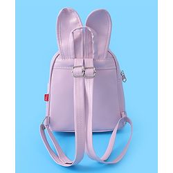 Babyhug Bow Applique  Fashion Backpack with Sequin Detailing  - Purple