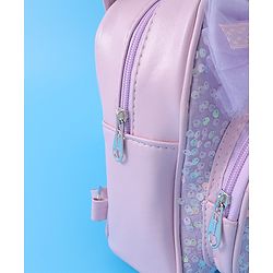 Babyhug Bow Applique  Fashion Backpack with Sequin Detailing  - Purple