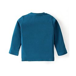 Babyhug Cotton Knit Full Sleeves Striped & Tiger Printed T-Shirts Pack of 3  - Yellow Teal & Sky Blue