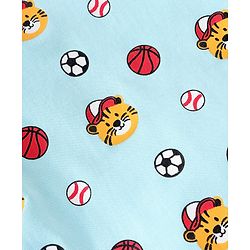 Babyhug Cotton Knit Full Sleeves Striped & Tiger Printed T-Shirts Pack of 3  - Yellow Teal & Sky Blue