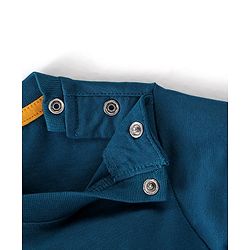 Babyhug Cotton Knit Full Sleeves Striped & Tiger Printed T-Shirts Pack of 3  - Yellow Teal & Sky Blue
