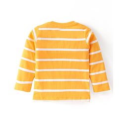 Babyhug Cotton Knit Full Sleeves Striped & Tiger Printed T-Shirts Pack of 3  - Yellow Teal & Sky Blue