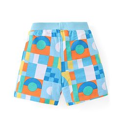 Babyhug Cotton Knit Half Sleeves T-Shirt & Shorts Set With Abstract Print - Multicolor