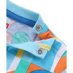 Babyhug Cotton Knit Half Sleeves T-Shirt & Shorts Set With Abstract Print - Multicolor