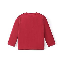 Babyhug Cotton Knit Full Sleeves Night Suit With Text Print - Brown