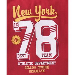 Babyhug Cotton Knit Full Sleeves Night Suit With Text Print - Brown