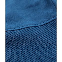 Babyhug Terry Knit Full Length Lounge Pants with Text Print - Blue