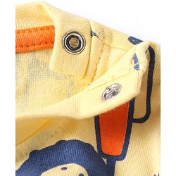 Babyhug Cotton Knit Full Sleeves Night Suit with Vehicle Print - Yellow