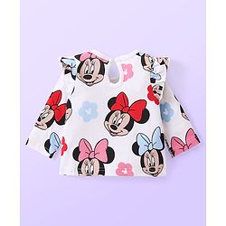 Babyhug Disney Cotton Knit  Full Sleeves Top with Minnie Mouse Graphics & Frill Detailing Pack of 3 - Red White & Blue