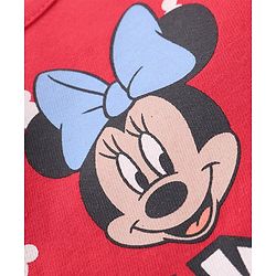 Babyhug Disney Cotton Knit  Full Sleeves Top with Minnie Mouse Graphics & Frill Detailing Pack of 3 - Red White & Blue