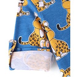 Babyhug Cotton Knit Full Sleeves Regular Collar Shirt with Cub Print - Navy Blue