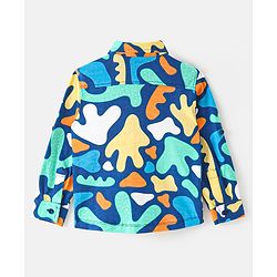 Babyhug Cotton Knit Full Sleeves Printed Shirt - Multicolour