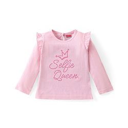 Babyhug Cotton Knit Full Sleeves Tops with Polka Dot & Text Print Pack of 3 - Multicolor
