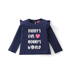 Babyhug Cotton Knit Full Sleeves Tops with Polka Dot & Text Print Pack of 3 - Multicolor