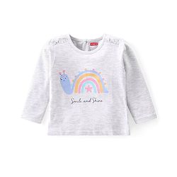 Babyhug Cotton Knit Full Sleeves Tops With Floral & Polka Dot Print Pack of 3 - Multicolor