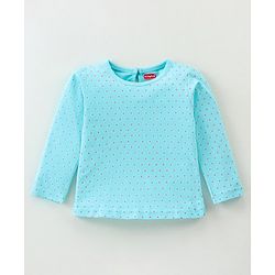 Babyhug Cotton Knit Full Sleeves Tops With Floral & Polka Dot Print Pack of 3 - Multicolor