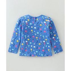 Babyhug Cotton Knit Full Sleeves Tops With Floral & Polka Dot Print Pack of 3 - Multicolor