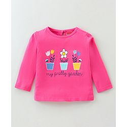 Babyhug Cotton Knit Full Sleeves Tops With Floral & Polka Dot Print Pack of 3 - Multicolor