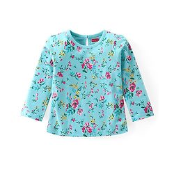 Babyhug Cotton Knit Full Sleeves Top with Koala & Floral Print Pack of 3 - Multicolor