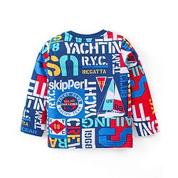 Babyhug Cotton Knit Full Sleeves Night Suit with Text Print - Multicolor