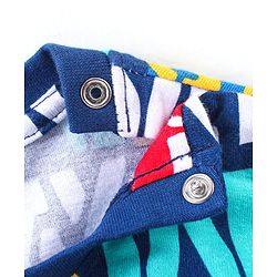 Babyhug Cotton Knit Full Sleeves Night Suit with Text Print - Multicolor