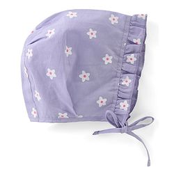 Babyhug Cambric Woven Cap with Knot Polka Dot & Floral Print Pack of 3 - Multicolor