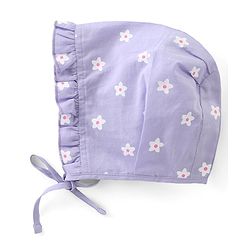 Babyhug Cambric Woven Cap with Knot Polka Dot & Floral Print Pack of 3 - Multicolor