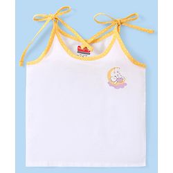 Babyhug 100% Cotton Shoulder Tie Knot Jhablas with Sea Life & Unicorn Print Pack of 5 - White