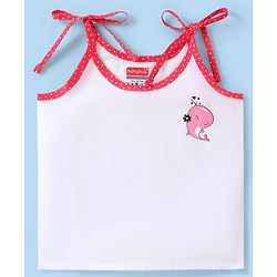 Babyhug 100% Cotton Shoulder Tie Knot Jhablas with Sea Life & Unicorn Print Pack of 5 - White