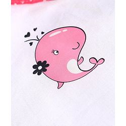 Babyhug 100% Cotton Shoulder Tie Knot Jhablas with Sea Life & Unicorn Print Pack of 5 - White