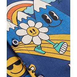 Babyhug Cotton Knit Full Sleeves Animals Printed Shirt - Royal Blue