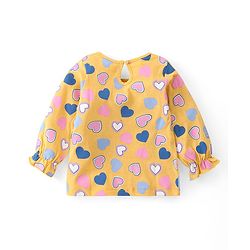 Babyhug Cotton Knit Full Sleeves Top with Heart & Polka Dot Print Pack of 3 - Multicolor