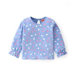 Babyhug Cotton Knit Full Sleeves Top with Heart & Polka Dot Print Pack of 3 - Multicolor