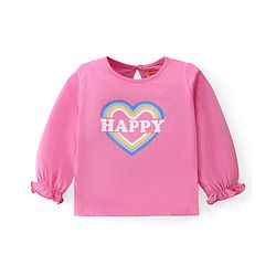 Babyhug Cotton Knit Full Sleeves Top with Heart & Polka Dot Print Pack of 3 - Multicolor